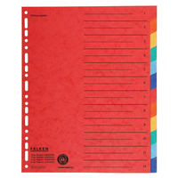 Register,Manila-RC-Karton,blanko,2x6 Farben,DIN A4 überbreit,24x30 cm,12-teilig