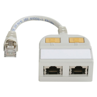 Cable-sharing-Adapter T-Adapter S, CAT.5e, ISDN / Ethernet