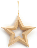 GRAINE CREATIVE 650611 décoration de Noël Décoration de noël en forme d'étoile Marron