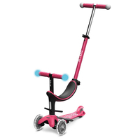 Micro Mobility Micro Mini2Grow Deluxe Magic LED Kinder Dreiradroller Pink