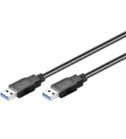 Goobay 0.5m USB 3.0 A/A USB cable USB 3.2 Gen 1 (3.1 Gen 1) USB A Black