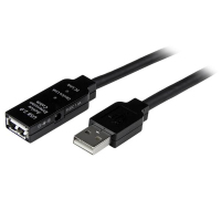 StarTech.com 10m, USB2.0 - USB2.0 USB kábel USB A Fekete