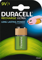 Duracell Rechargeable Ultra 9V Rechargeable battery Nickel-Metal Hydride (NiMH)