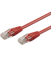 Goobay CAT 6-100 UTP Red 1m networking cable