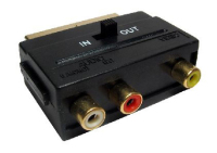 Cables Direct SCART - 3xRCA SCART (21-pin) RCA Black