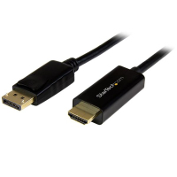 StarTech.com 3ft (1m) DisplayPort to HDMI Cable - 4K 30Hz - DisplayPort to HDMI Adapter Cable - DP 1.2 to HDMI Monitor Cable Converter - Latching DP Connector - Passive DP to HD...