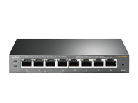 TP-Link TL-SG108PE Vezérelt L2 Gigabit Ethernet (10/100/1000) Ethernet-áramellátás (PoE) támogatása Fekete