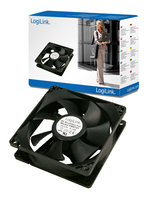 LogiLink PC case cooler Computer behuizing Ventilator Zwart