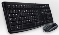 Logitech Desktop MK120 teclado Ratón incluido USB QWERTZ Alemán Negro