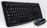 Logitech Desktop MK120 klawiatura Dołączona myszka USB QWERTZ Niemiecki Czarny