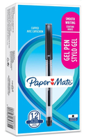 Papermate 2084375 gelpen Afgetopte gelpen Zwart 12 stuk(s)