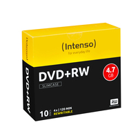 Intenso DVD+RW 4.7GB, 4x 4,7 GB 10 stuk(s)