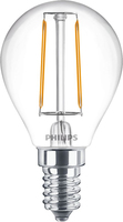 Philips Ampoule flamme transparente à filament 25 W P45 E14