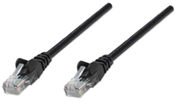 Intellinet Network Patch Cable, Cat5e, 7.5m, Black, CCA, U/UTP, PVC, RJ45, Gold Plated Contacts, Snagless, Booted, Lifetime Warranty, Polybag