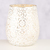 Boltze Eloise Kerzenständer Glas Silber, Weiß