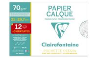 Clairefontaine Papier calque, A4, 70 g/m2, pack promo (87000407)