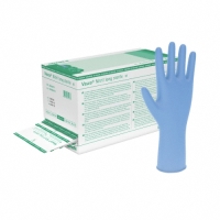 Handschuhe Vasco Nitril long sterile, latexfrei, steril - paarweise verpackt, Packung mit 50 Paar, Größe L (8,0-8,5)