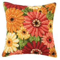 Cross Stitch Kit: Cushion: Gerbera