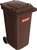 SULO 1073717 Müllgroßbehälter 240 l HDPE braun fahrbar, nach EN 840