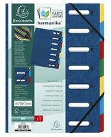 Exacompta Harmonika Multifile Manilla A4 7 Part 425gsm Blue