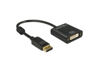 Adapter Displayport 1.2 Stecker an DVI Buchse, 4K Passiv, schwarz, 0,2m, Delock® [62601]