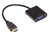 Adapter HDMI zu VGA, HDMI Stecker an VGA Buchse, 3,5 mm Stereo-Buchse, USB Micro B Buchse, schwarz,