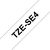TZESE4 Black on White 18mm Címke szalagok