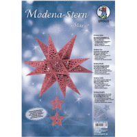 Bastelset Modena-Stern Stars 230g/qm A4 weinrot