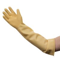 Mapa Trident Heavy Duty Cleaning Glove in Beige Latex 600mm Size - 8