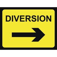 Temporary sign - Diversion arrow right