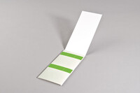 Selbstlaminierende Etiketten für manuelle Beschriftung Typ 1402 im Buchformat 12,70x12,70x38,10 mm grün/transparent