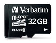 Verbatim 32GB SD HC micro memória kártya + adapter (Class 10)