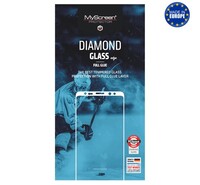 MYSCREEN DIAMOND GLASS EDGE képernyővédő üveg (2.5D, full glue, teljes felületén tapad, karcálló, 0.33 mm, 9H) FEKETE [Apple iPhone 11]