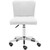 Krzesło kosmetyczne obrotowe z oparciem na kółkach 45-59 cm CULLY - białe