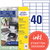 Etiketten, Home Office, Kleinpackung, A4 mit ultragrip, Adressaufkleber, 48,5 x 25,4 mm, 10 Bogen/400 Etiketten, weiß