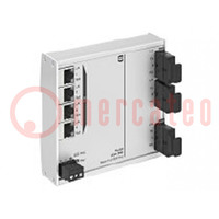 Switch PoE Ethernet; unverwaltet; Portanzahl: 4; 9÷60VDC; RJ45,SC