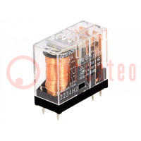 Relay: electromagnetic; DPST-NO; Ucoil: 5VDC; Icontacts max: 5A