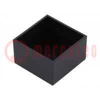 Enclosure: designed for potting; X: 25mm; Y: 25mm; Z: 15mm; ABS