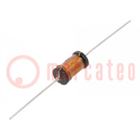 Inductor: wire; THT; 100uH; 1.76A; 220mΩ; Ø7.5x16mm; ±10%; Q: 40