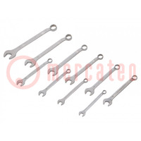 Wrenches set; bent,combination spanner; 10pcs.