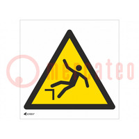 Safety sign; warning; self-adhesive folie; W: 200mm; H: 200mm