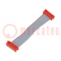 Ribbon cable with connectors; Cable ph: 1.27mm; Len: 75mm; PIN: 10