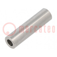 Spacer sleeve; 30mm; cylindrical; stainless steel; Out.diam: 8mm