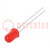 LED; 5mm; red; 1.2÷4mcd; 30°; Front: convex; 1.7÷2.5V; No.of term: 2