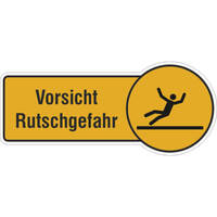 SafetyMarking Hinweisschild Vorsicht Rutschgefahr, Folie, selbstkl., 30 x 13 cm