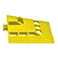 Produktbild zu Ferde sarokzáró, PE-LD, sárga 120 x 120 mm