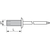 Skizze zu GESIPA szétnyíló szegecs laposkerekfejű 4.8x20 alumínium, acéltüskével