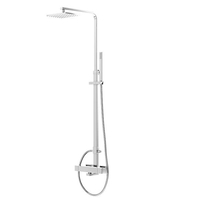 SISTEMA DE DUCHA STEINBERG SERIE 160, JUEGO COMPLETO, EASY-CLEAN, BRAZO DE DUCHA DE LLUVIA DE LONGITUD 910-1380MM, 1602721, COLO