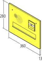 Briefkasten MauerDW 1f Stahlbl gr m.Bel Mit Beleuchtung 300x220x410mm