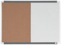 Kombitafel, Aluminiumrahmen, magnetisch/Kork, 585 x 430 mm, kork/weiß